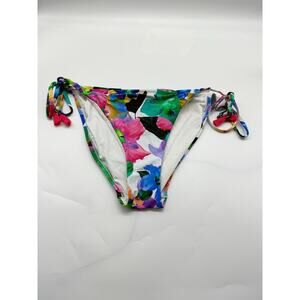 NWD Nanette Lepore Swim Floral Tie Waist Tassel Bikini Swim Bottom Size 12